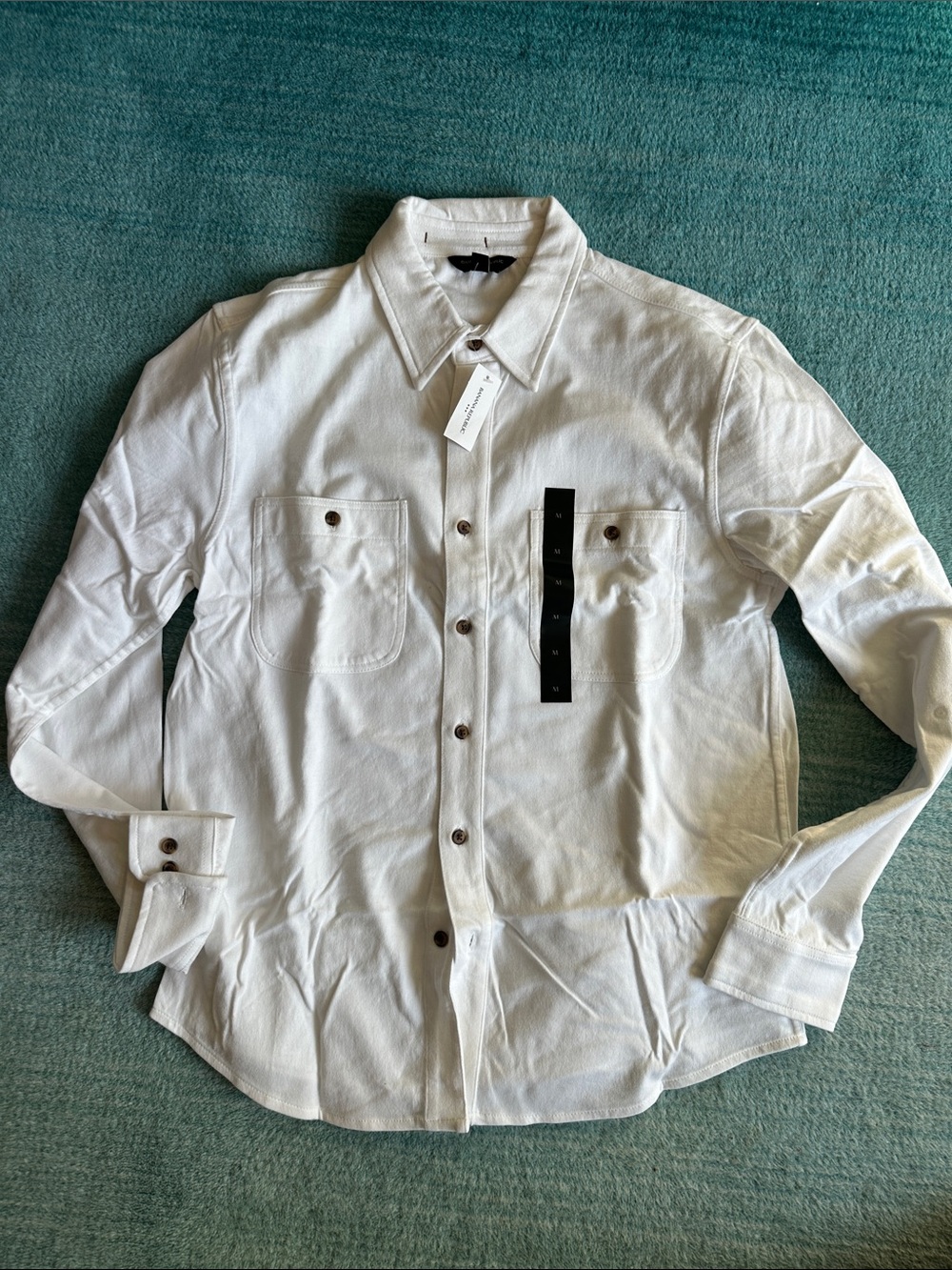 Banana Republic White Casual Button-Down Shirt